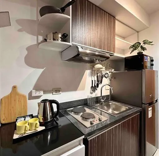 아파트 Living,the Persimmon Double Beds 4pax *