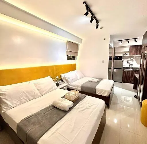 아파트 Living,the Persimmon Double Beds 4pax *
