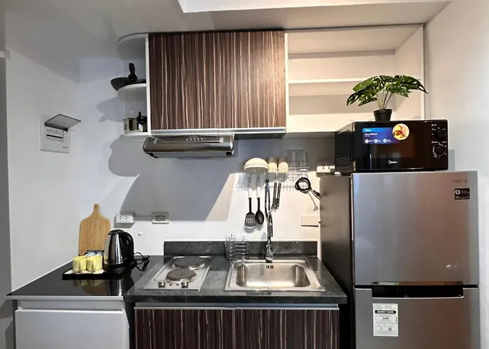 아파트 Living,the Persimmon Double Beds 4pax