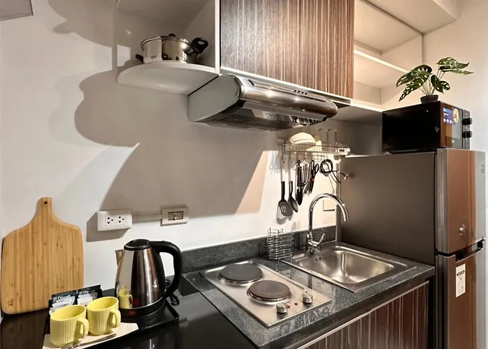 아파트 Living,the Persimmon Double Beds 4pax *