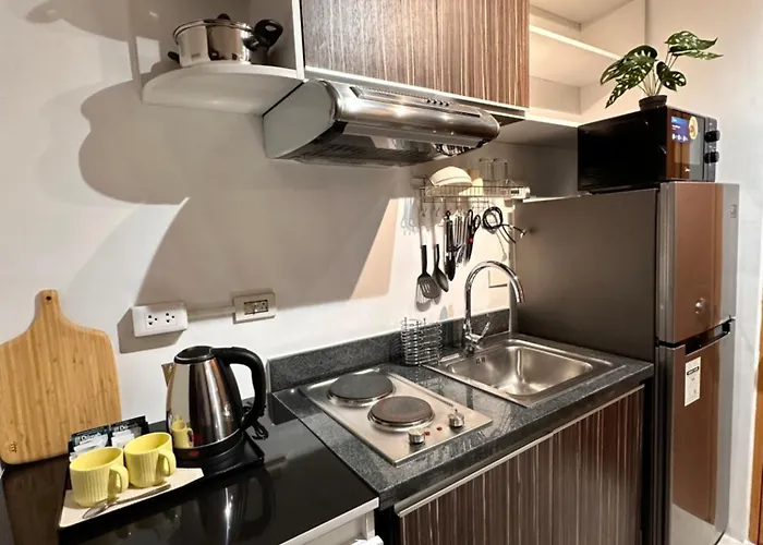 아파트 Living,the Persimmon Double Beds 4pax *